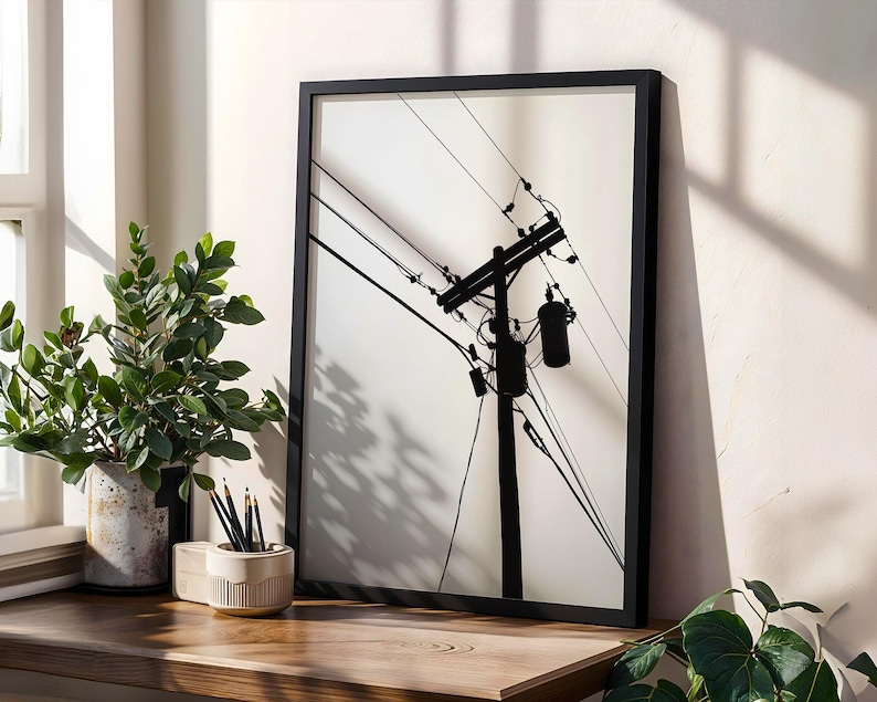 Urban Photography | Monohaus Industrial Photography Print | Black and White Minimalist Wall Art image 3