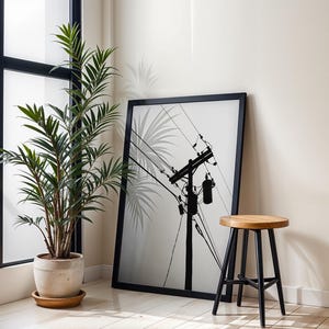 Urban Photography | Monohaus Industrial Photography Print | Black and White Minimalist Wall Art image 4