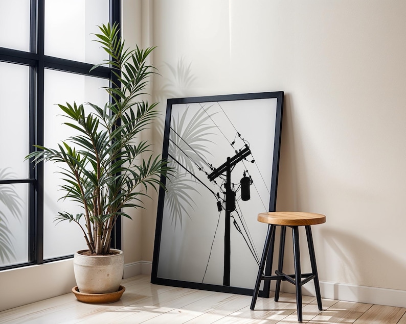 Urban Photography | Monohaus Industrial Photography Print | Black and White Minimalist Wall Art image 4