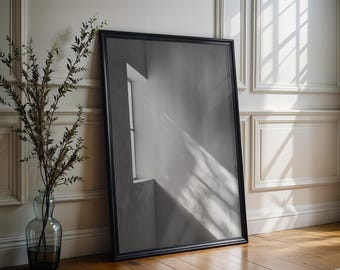 Arte de pared minimalista con impresión de luces y sombras / Fotografía geométrica moderna