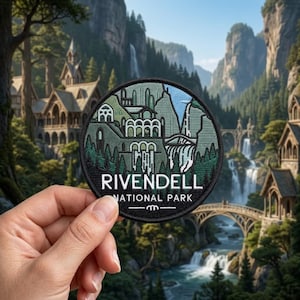 Rivendell National Park Embroidered Patch – Fantasy Landscape Travel Souvenir for Jacket Backpack Hat