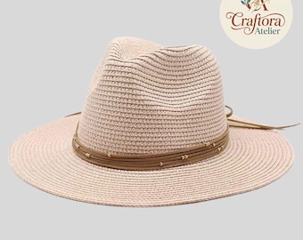 Wide Brim Straw Hat – Panama Style Summer Beach Sun Hat