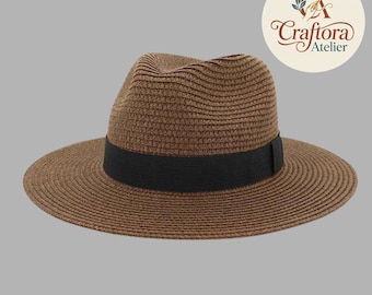 Panama Straw Sun Hat – Wide Brim Unisex Summer Beach Travel Hat