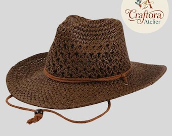 Soft Straw Panama Hat – Wide Brim Summer Beach Travel Sun Hat