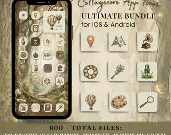 200 Cottagecore App Icons Pack | Enchanted Forest iPhone & Android Phone Theme + Wallpapers