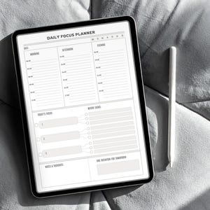 Daily Focus Planner Printable for ADHD, Task Breakdown & Time Blocking, A4 + US Letter image 7