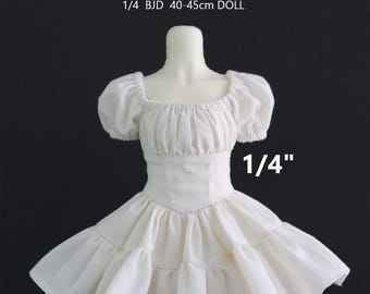 1/4 BJD Doll sewing patten Milkmaid dress (PDF pattern & tutorial )