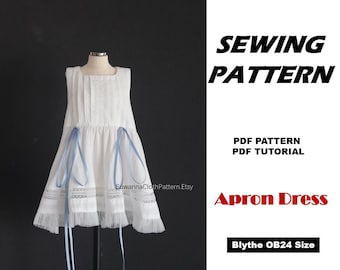 Blythe Doll sewing patten: vest / Apron / dress Chinese style / Hanfu  (PDF pattern & tutorial ) ob24 ob22 Azone