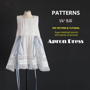 1/4 BJD-pop naaipatroon vest / schort / jurk Chinese stijl / Hanfu (pdf-patroon en tutorial)
