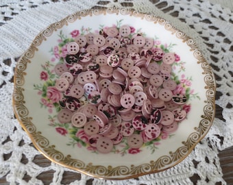 3/8" Baby Pink Buttons Pearl Pastel Bulk Lot Small 4 Hole 200 pieces