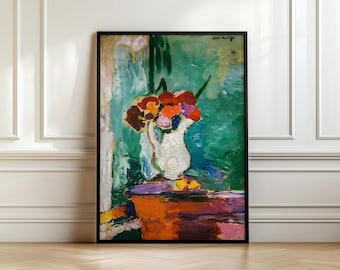 マグノリアのある静物画 マティス ウォールアート フラワープリント