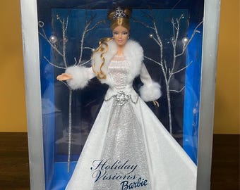 Vintage Barbie Doll in Box/Holiday Visions Barbie/Winter Fantasy First in the Series/2003 Special Holiday Edition/Silhouette See-Thru Box