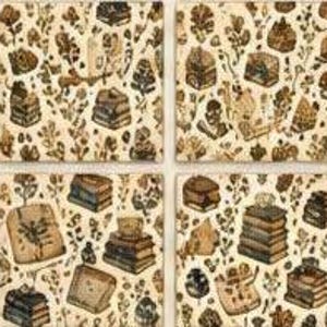 Ensemble de motifs vintage pour fournitures scolaires, papier numérique style cottage cosy, papier scrapbooking pour enseignants, fonds pour activités manuelles de rentrée scolaire