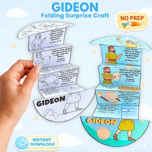 Gideon Craft | Folding Surprise Coloring Activity | Courage and Faith Sunday School & Homeschool Lesson