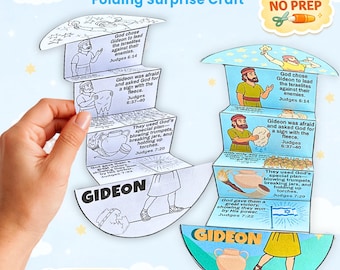 Gideon Craft | Folding Surprise Coloring Activity | Courage and Faith Sunday School & Homeschool Lesson