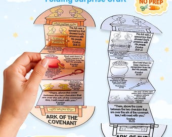 Ark of the Covenant Folding Surprise Craft (PDF) | Printable Sunday School Exodus Bible Lesson & Activity