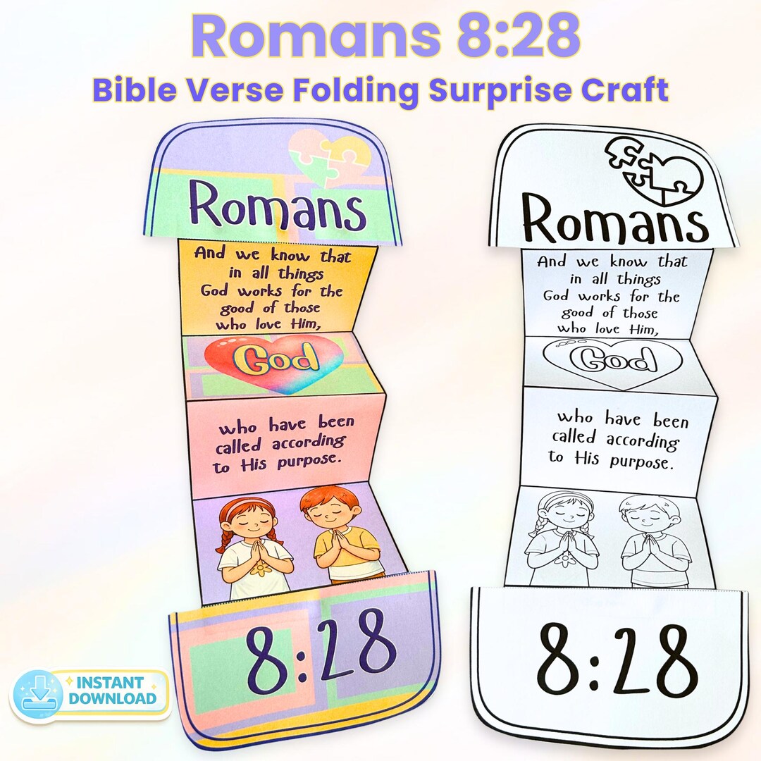 Bible Verse Craft Romans 8:28 | All Things Work for Good Sunday School ...