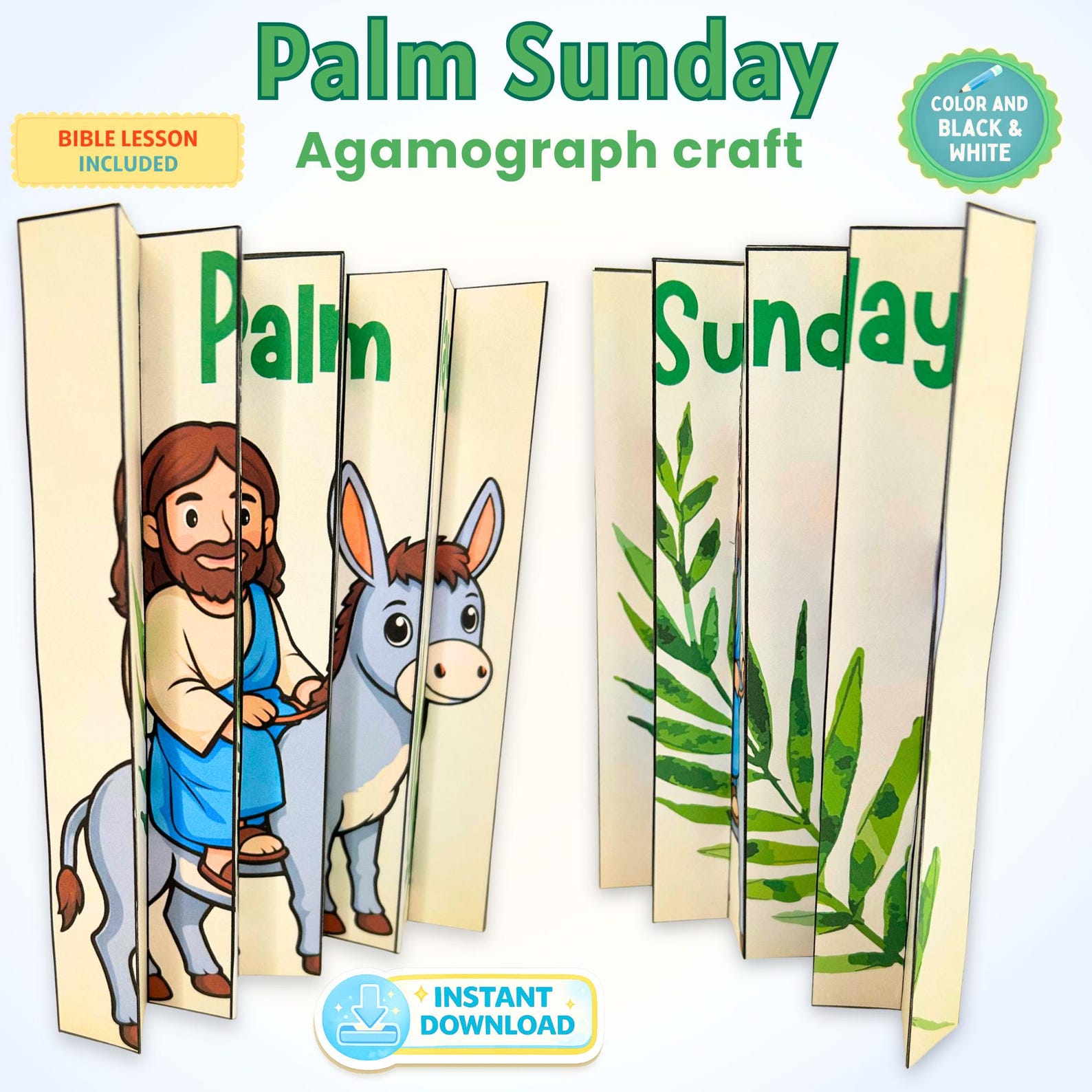 Palm Sunday Bible Craft | Jesus Enters Jerusalem Activity | Holy Week ...