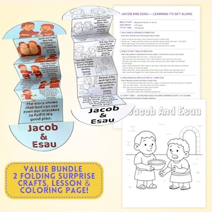 Jacob and Esau Bible Story Craft | Sunday School Lesson & Coloring Page (PDF) image 3