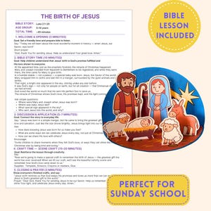 The Birth of Jesus Craft, Printable Nativity 3D Bible Scene Activity ...