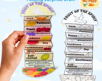 Fruit of the Spirit Craft | Sunday School Bible Lesson & Coloring Page (PDF)