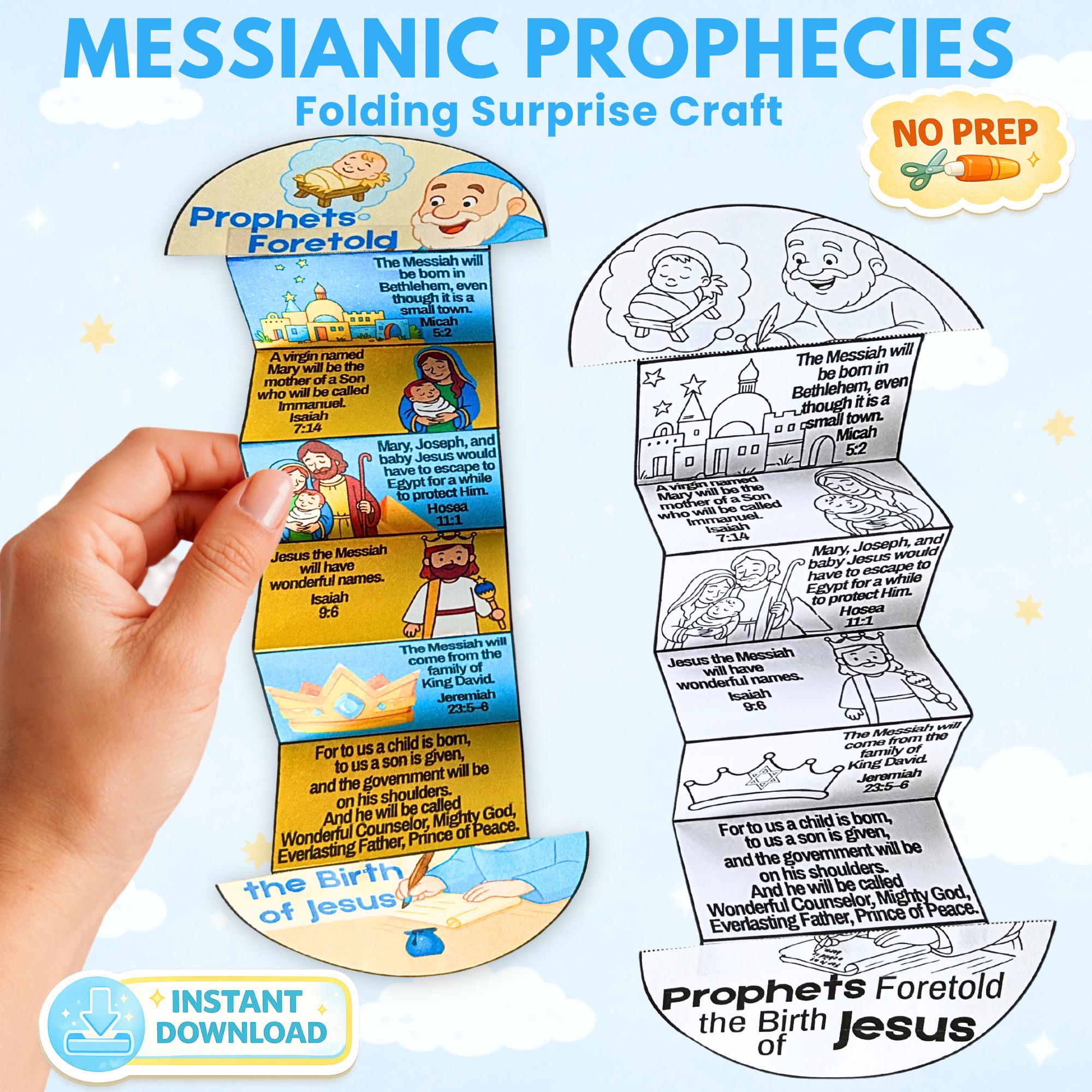 Prophets Foretold the Birth of Jesus Craft (PDF), Christmas & Advent ...