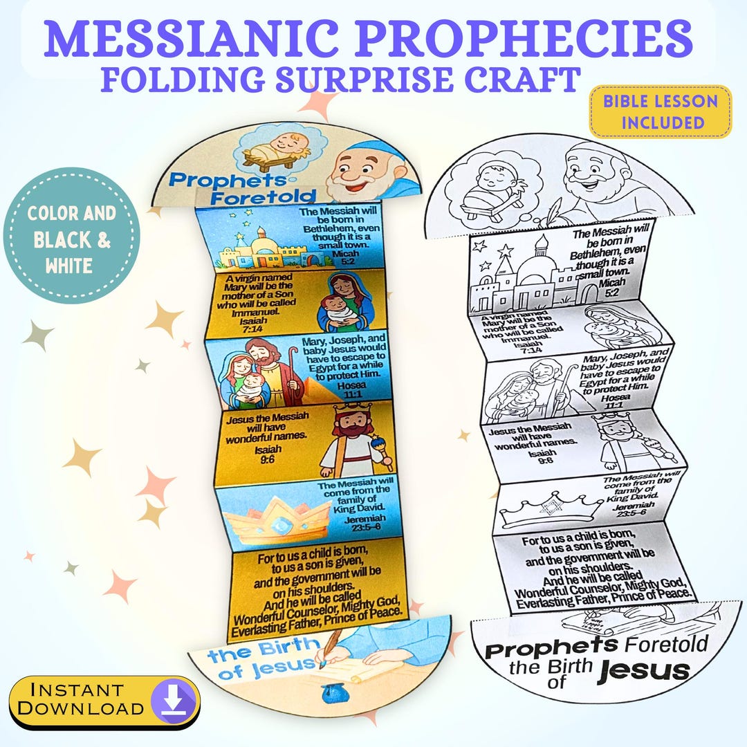 Prophets Foretold the Birth of Jesus Craft (PDF), Christmas & Advent ...