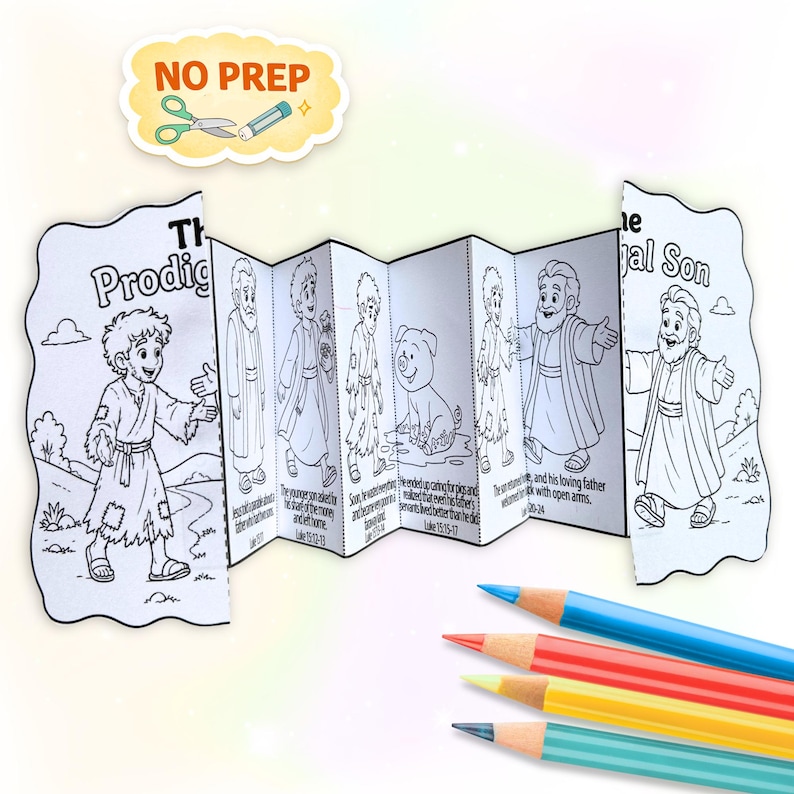 The Prodigal Son Folding Craft for Kids | Jesus’ Parable Printable ...