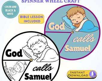 God Calls Samuel Spinner Wheel Craft | Bible Story Activity (PDF)