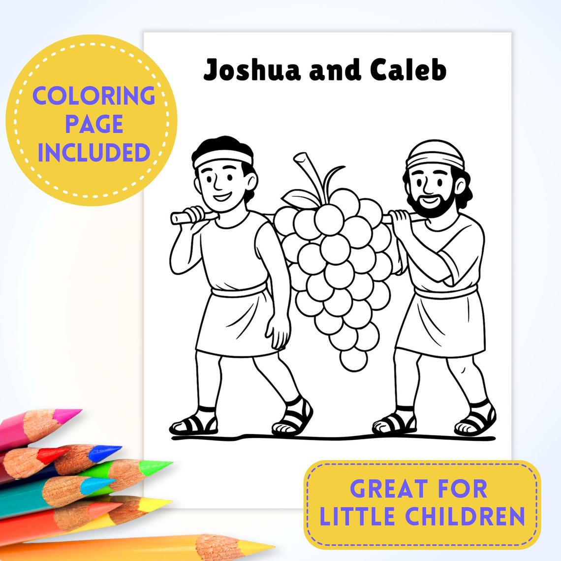 Joshua and Caleb Spinner Wheel Craft (PDF), Printable Sunday School ...