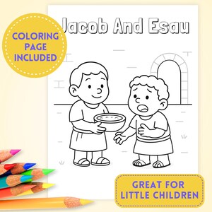 Jacob and Esau Bible Story Craft | Sunday School Lesson & Coloring Page (PDF) image 6