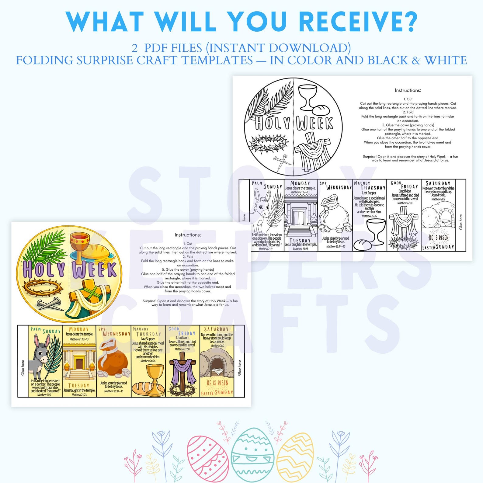 Holy Week Bible Craft | Sunday School & Homeschool Easter Story Folding ...