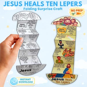 Jesus Heals Ten Lepers Craft | Printable Sunday School Lesson (PDF)