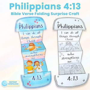Philippians 4:13 Craft, I Can Do All Things Through Christ Lesson, Sunday School & Homeschool Activity