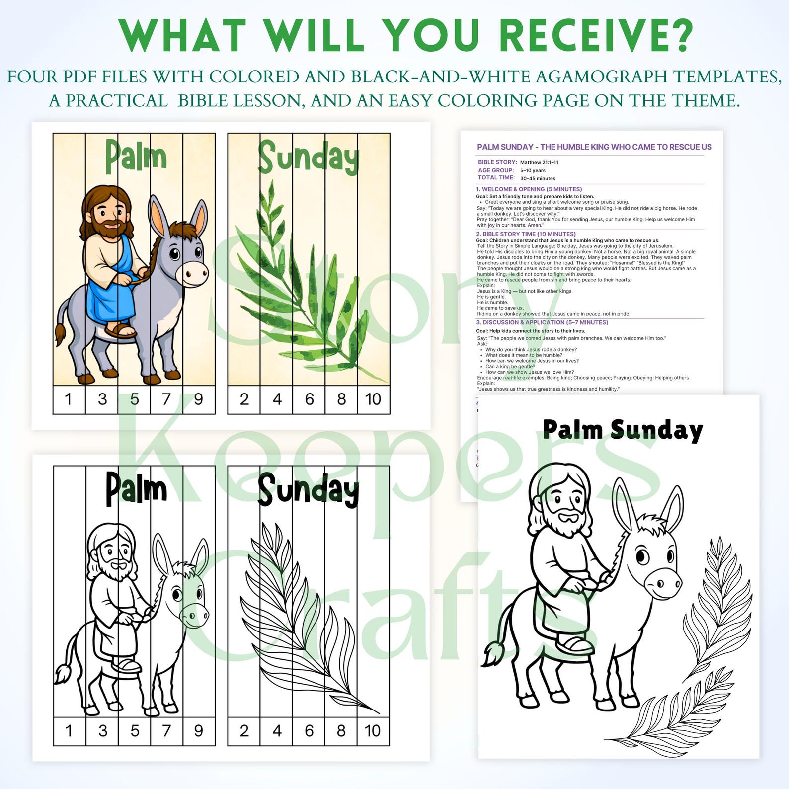 Palm Sunday Bible Craft | Jesus Enters Jerusalem Activity | Holy Week ...
