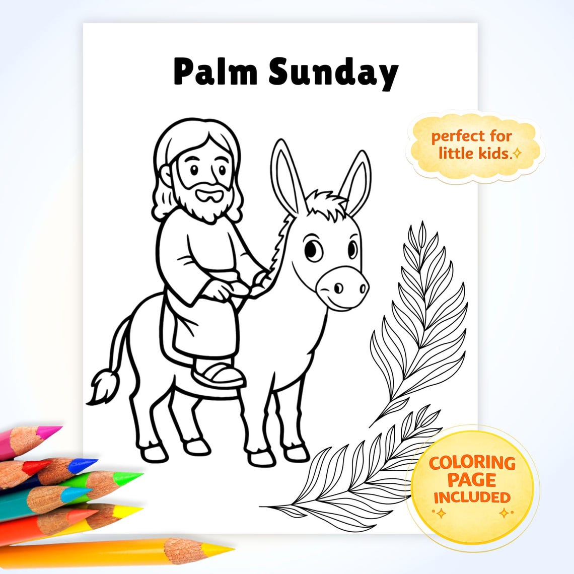 Palm Sunday Bible Craft | Jesus Enters Jerusalem Activity | Holy Week ...