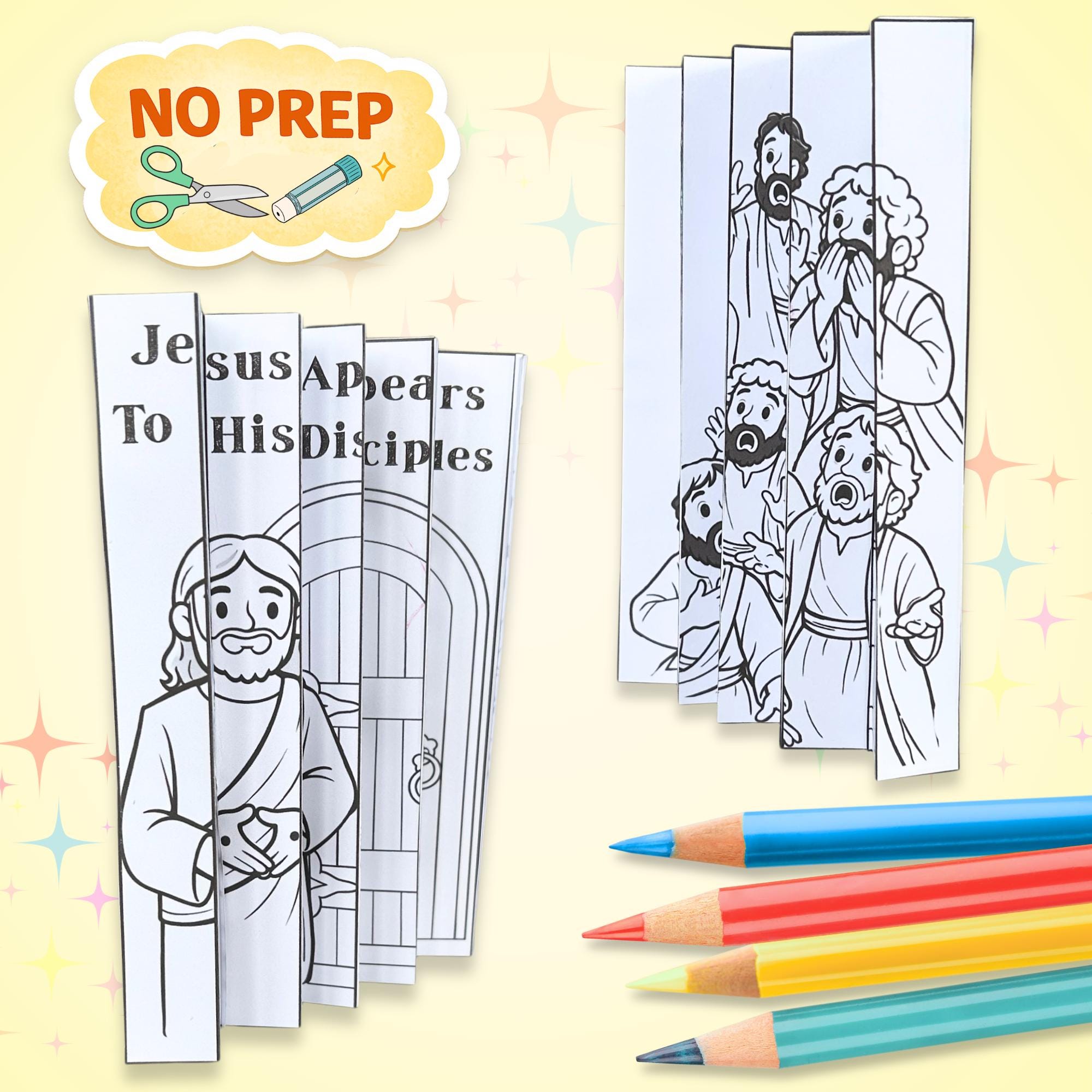 Jesus Appears to His Disciples Craft | Easter Sunday School Printable ...