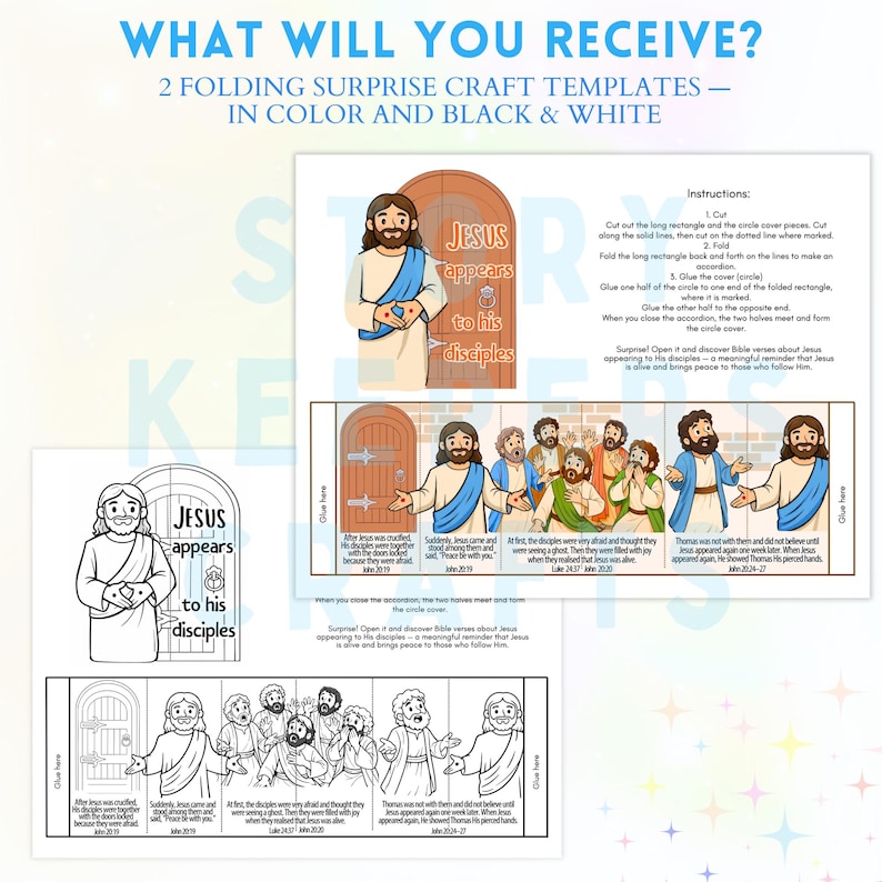 Jesus Appears to His Disciples Craft | Doubting Thomas Bible Craft ...