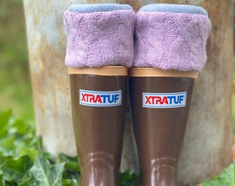 Boot Cuffs SLUGS Fleece Rain Boot Liners Upcycled Sweater Topper, Cuff, Boot Socks, Winter Cozy Socks, Gifts For Her, Fall Winter Accessory