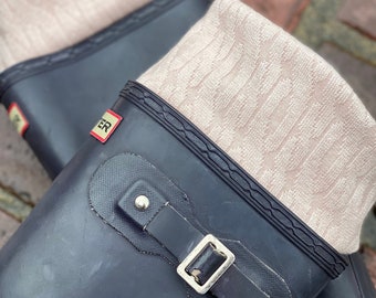 Boot Cuffs SLUGS Fleece Rain Boot Liners Knit Sweater Topper, Boot Socks, Winter Cozy Socks, Gifts For Her, Winter Accessory