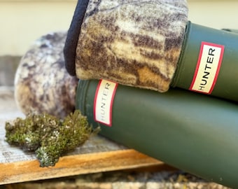 Kamouflage Fleece Regnskydd Dam: Mysiga Stövelsockor Kamouflage