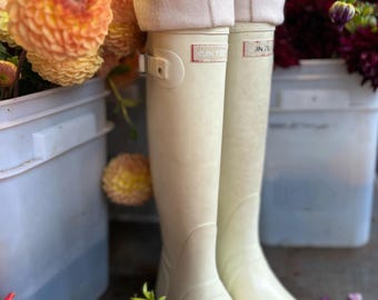 SLUGS Fleece Regnskydd: Krämfärgade Rutiga Xtratuf Stövelsockor