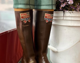 SLUGS Fleece Regnskydd: Rutiga Xtratuf Stövelsockor