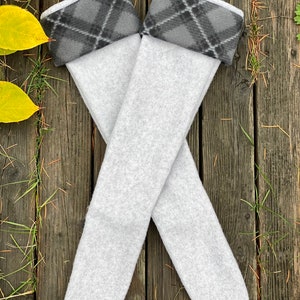 SLUGS Fleece Rain Boot Liners Gray, Charcoal Black Plaid Xtratuf Boot Sock, Socks, Inserts, Cold Weather Accessory, Fall Fashion, Socks image 3