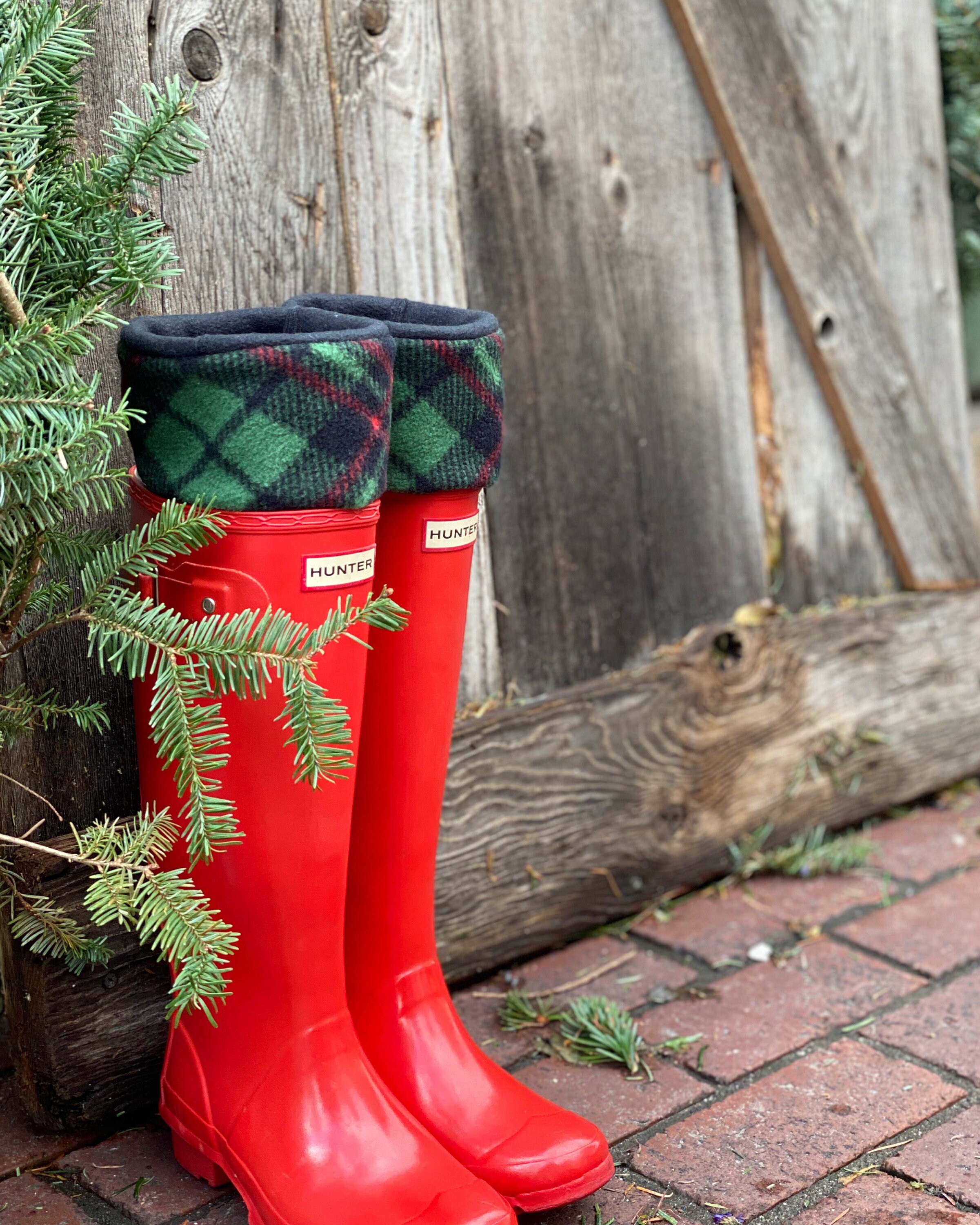 SLUGS Fleece Rain Boot Liners Christmas 
