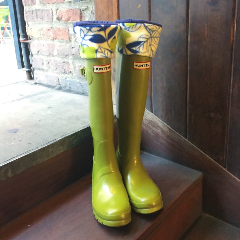 SLUGS Fleece Rain Boot Liners Seahawk Floral Winter Fashion Etsy