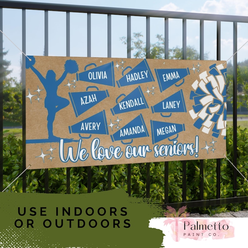 Cheering Banner Example Personalized Senior Cheerleading Banner, Graduation Party Decor - Etsy