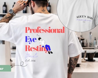 Funny Dad Shirt, Resting Eye Club, Custom Year, Fathers Day Gift, Sleepy Dad Tee