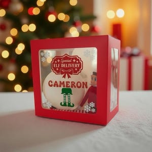 Elf Arrival Box | Personalised Elf Box for Kids | Christmas Eve Elf Gift | Elf delivery | I’m Back Elf Box