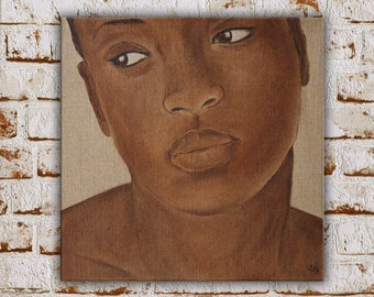 African painting on linen canvas "Princess Massai"